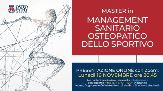 master management sanitario osteopatico dello sportivo